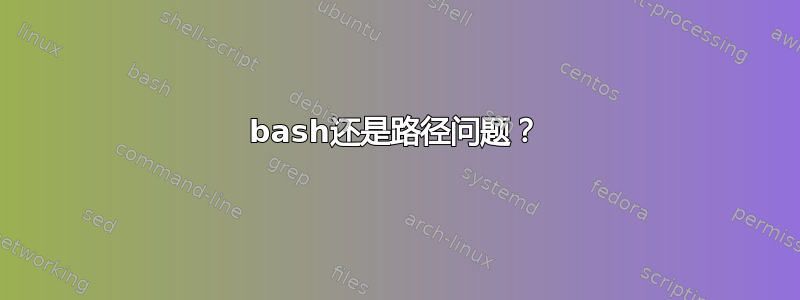 bash还是路径问题？