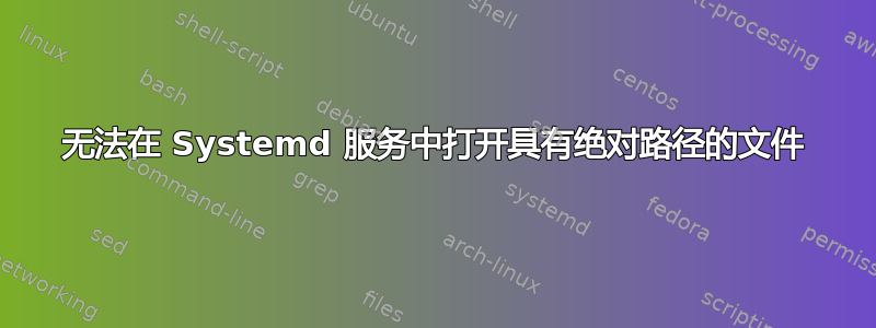 无法在 Systemd 服务中打开具有绝对路径的文件