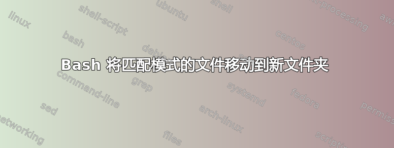 Bash 将匹配模式的文件移动到新文件夹