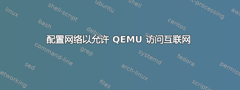 配置网络以允许 QEMU 访问互联网