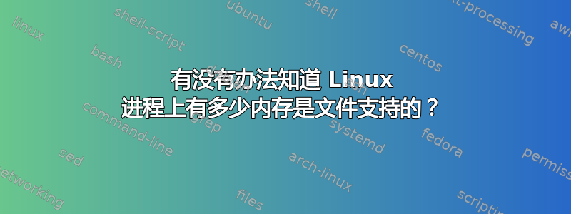 有没有办法知道 Linux 进程上有多少内存是文件支持的？