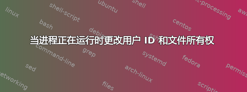 当进程正在运行时更改用户 ID 和文件所有权