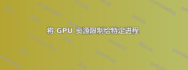 将 GPU 资源限制给特定进程