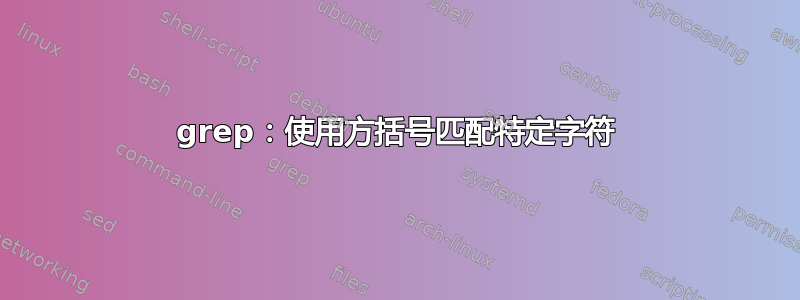 grep：使用方括号匹配特定字符