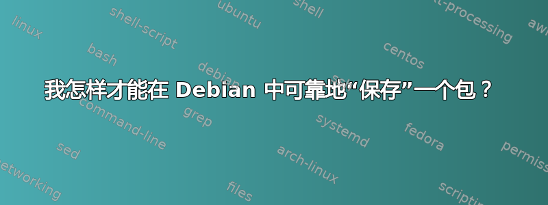 我怎样才能在 Debian 中可靠地“保存”一个包？