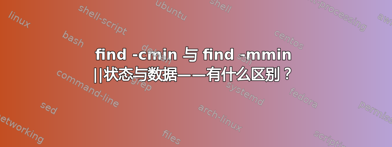 find -cmin 与 find -mmin ||状态与数据——有什么区别？