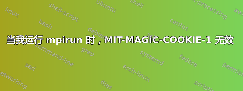 当我运行 mpirun 时，MIT-MAGIC-COOKIE-1 无效