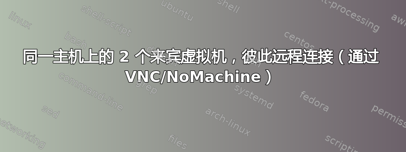 同一主机上的 2 个来宾虚拟机，彼此远程连接（通过 VNC/NoMachine）