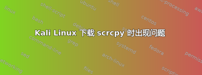 Kali Linux 下载 scrcpy 时出现问题