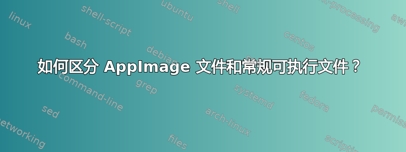 如何区分 AppImage 文件和常规可执行文件？