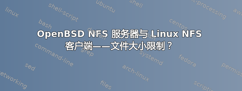 OpenBSD NFS 服务器与 Linux NFS 客户端——文件大小限制？