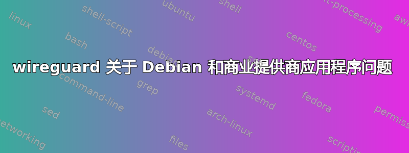 wireguard 关于 Debian 和商业提供商应用程序问题