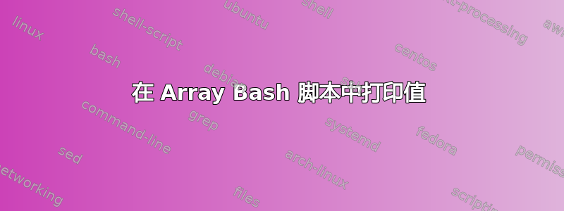 在 Array Bash 脚本中打印值