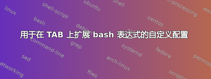 用于在 TAB 上扩展 bash 表达式的自定义配置