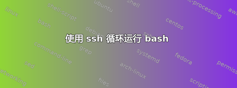 使用 ssh 循环运行 bash