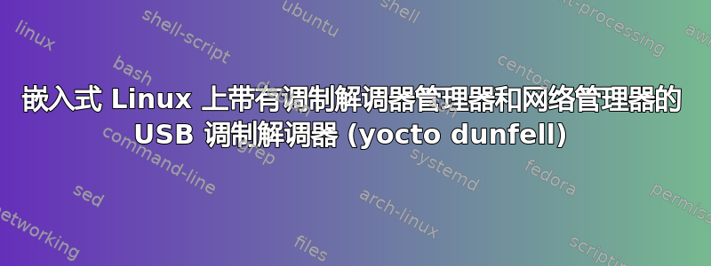 嵌入式 Linux 上带有调制解调器管理器和网络管理器的 USB 调制解调器 (yocto dunfell)