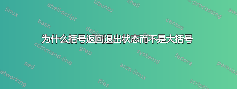 为什么括号返回退出状态而不是大括号