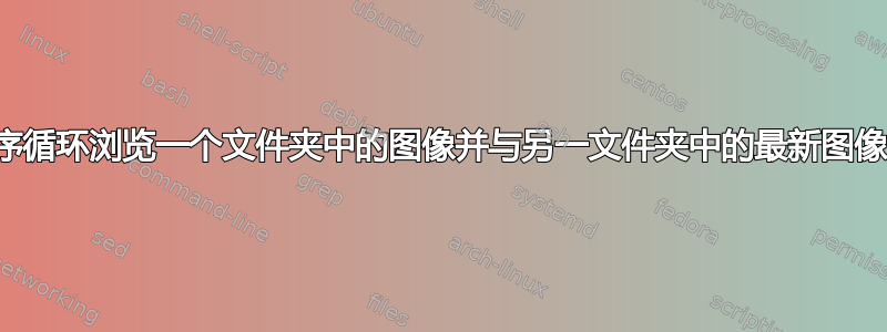 如何按顺序循环浏览一个文件夹中的图像并与另一文件夹中的最新图像进行比较