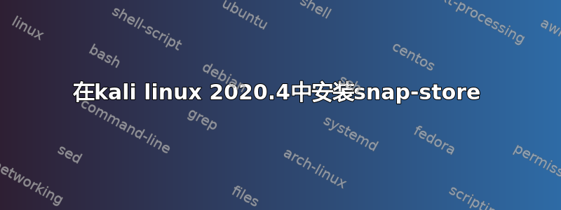 在kali linux 2020.4中安装snap-store