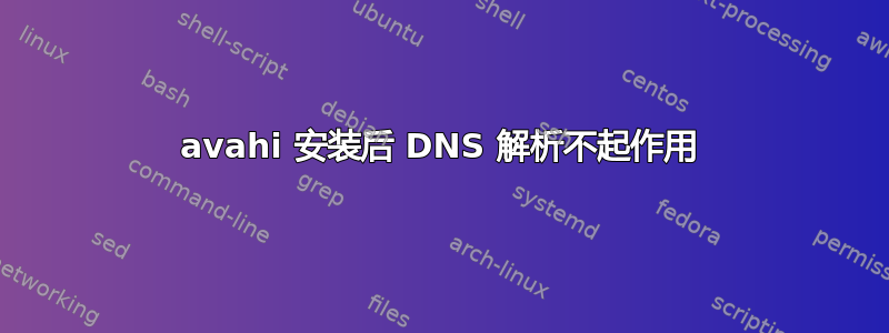 avahi 安装后 DNS 解析不起作用