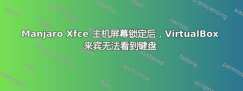 Manjaro Xfce 主机屏幕锁定后，VirtualBox 来宾无法看到键盘