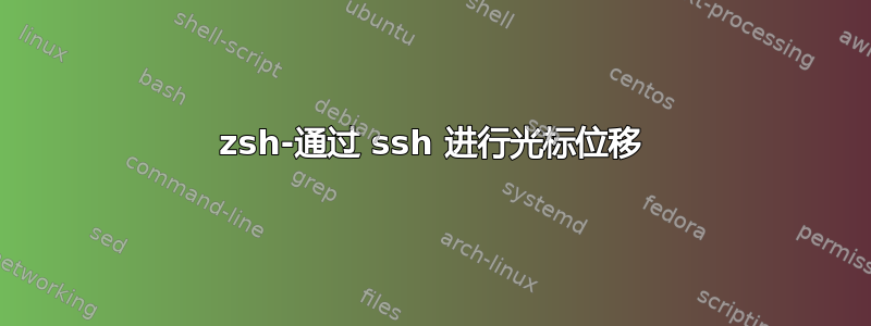 zsh-通过 ssh 进行光标位移