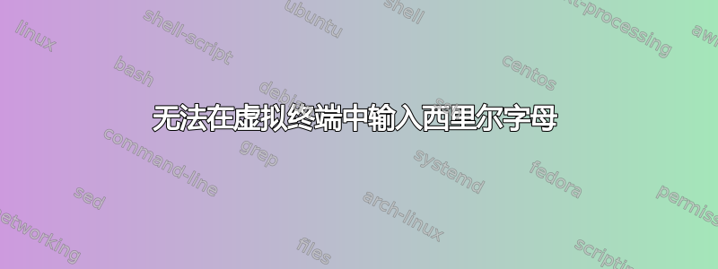 无法在虚拟终端中输入西里尔字母