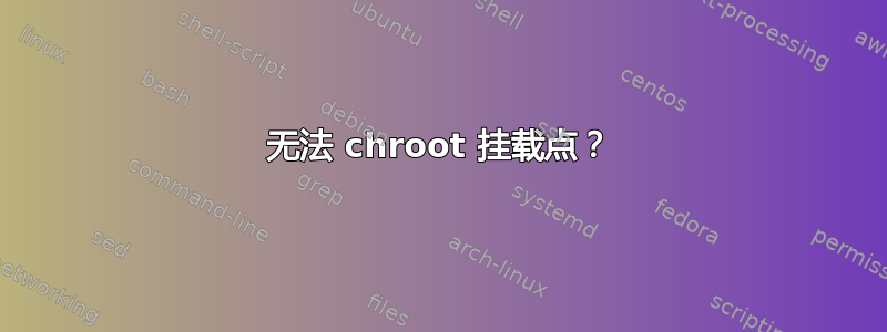 无法 chroot 挂载点？