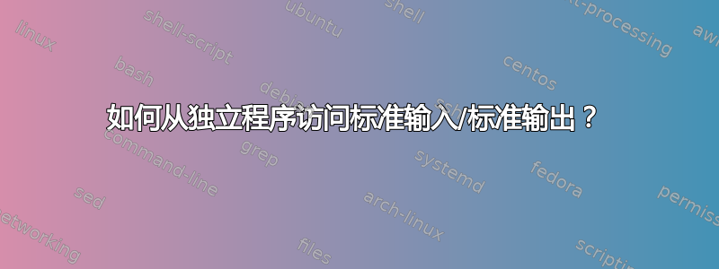 如何从独立程序访问标准输入/标准输出？