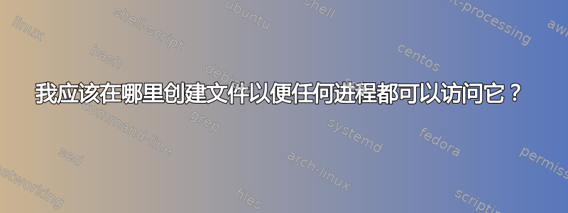 我应该在哪里创建文件以便任何进程都可以访问它？