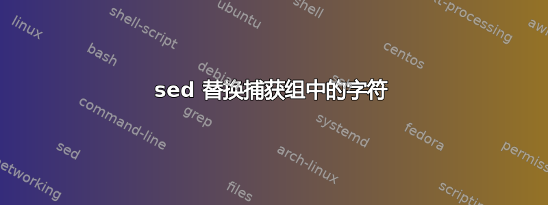 sed 替换捕获组中的字符