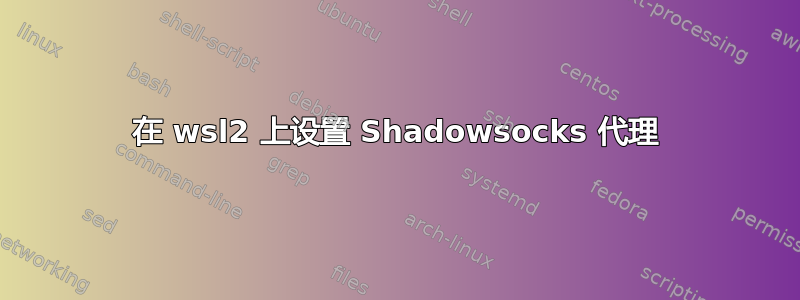 在 wsl2 上设置 Shadowsocks 代理