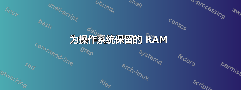 为操作系统保留的 RAM