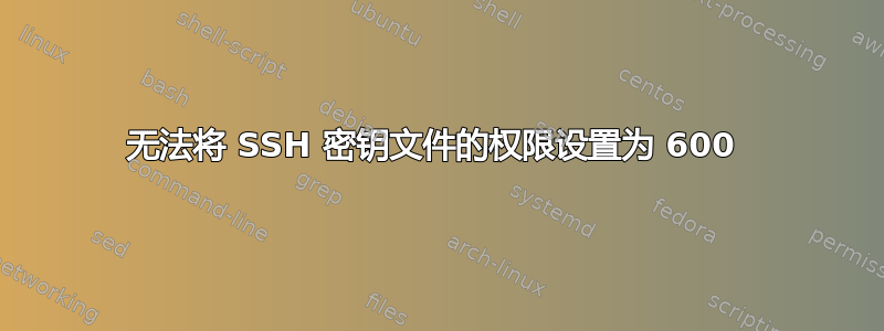 无法将 SSH 密钥文件的权限设置为 600 