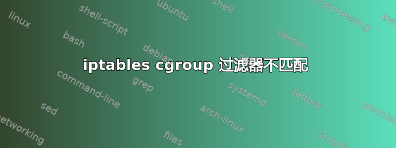 iptables cgroup 过滤器不匹配