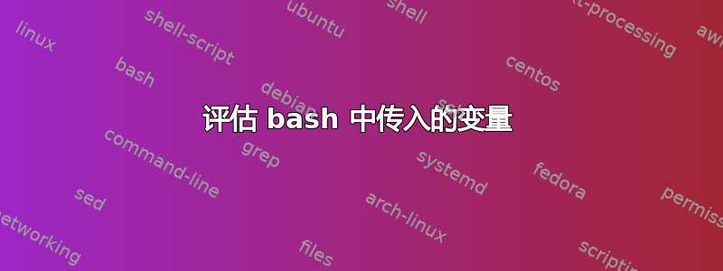 评估 bash 中传入的变量