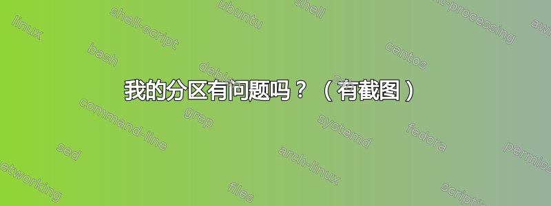 我的分区有问题吗？ （有截图）