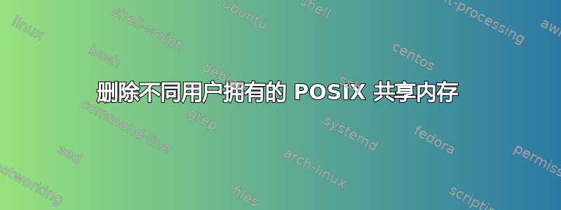 删除不同用户拥有的 POSIX 共享内存