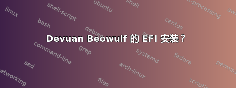 Devuan Beowulf 的 EFI 安装？