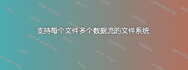 支持每个文件多个数据流的文件系统