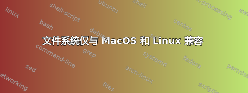 文件系统仅与 MacOS 和 Linux 兼容