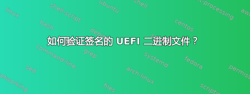 如何验证签名的 UEFI 二进制文件？