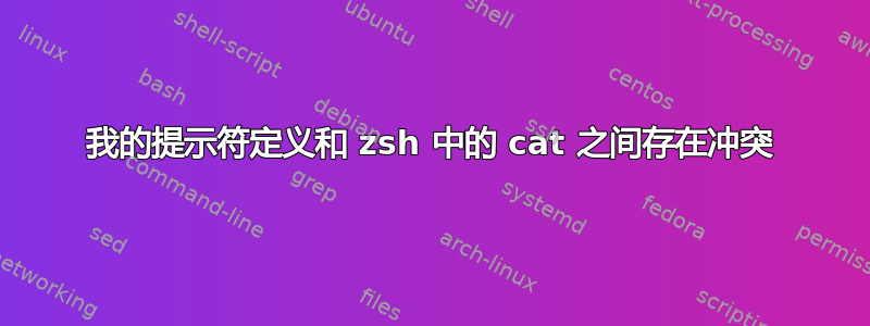 我的提示符定义和 zsh 中的 cat 之间存在冲突