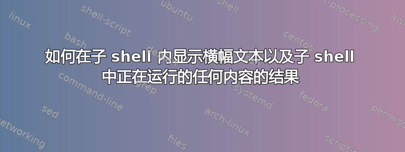 如何在子 shell 内显示横幅文本以及子 shell 中正在运行的任何内容的结果