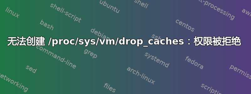 无法创建 /proc/sys/vm/drop_caches：权限被拒绝