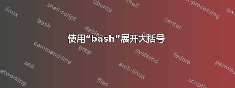 使用“bash”展开大括号