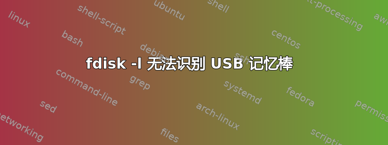 fdisk -l 无法识别 USB 记忆棒 