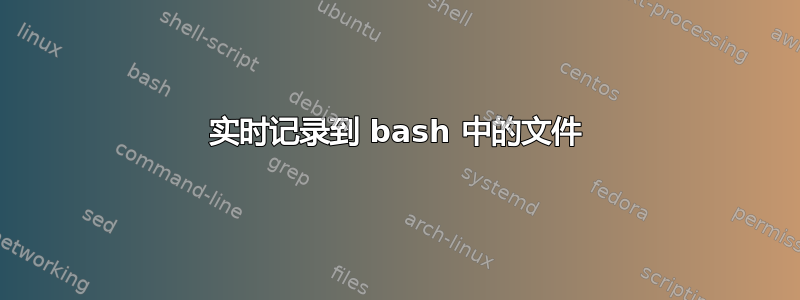 实时记录到 bash 中的文件