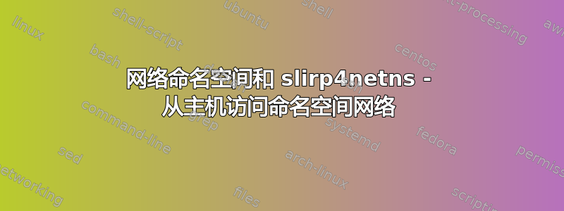 网络命名空间和 slirp4netns - 从主机访问命名空间网络