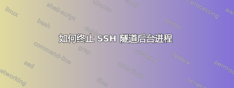 如何终止 SSH 隧道后台进程